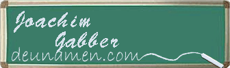 Joachim Gabber Visitenkarte